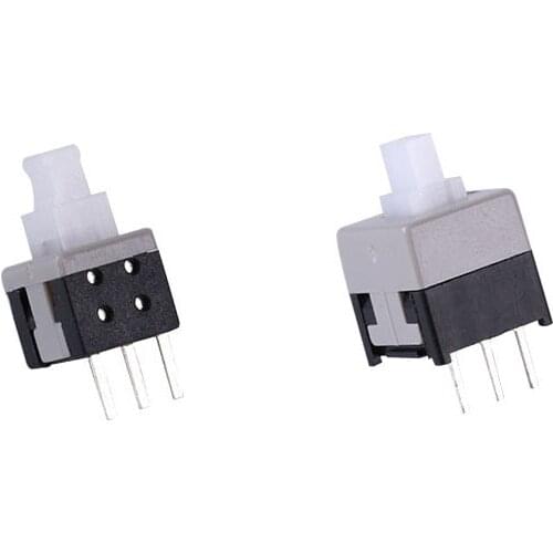 1000PCS/Lot 5.8*5.8MM Self-locking Switch Push Button Switch DIP 3 Pins Tactile Pushbutton Key Switch Wholesale