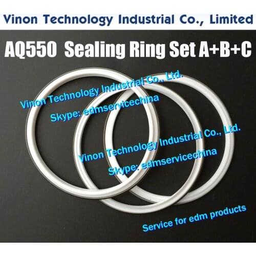 3pcs/set) AQ550L edm Lower Arm Sealing Ring A+B+C Set. 3034428, 118502A, CW400852A, CW400871A, 118502A edm Wiper Set A+B+C