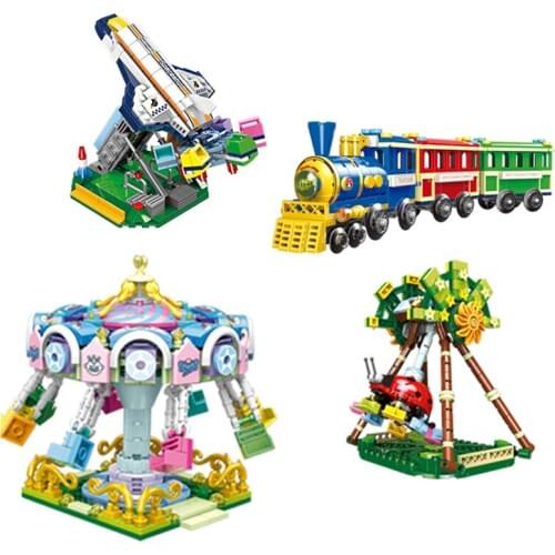421pcs Top Scan Building Blocks for Kids Building Amusement Park Adulthood Brick Block compatible with LOGO Xingbao