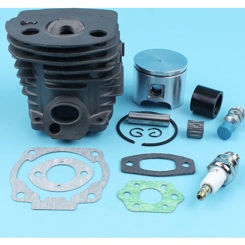 46mm Cylinder Piston Intake Manifold Kit For HUSQVARNA 51 55 Rancher Chainsaw Decompression Valve Gaksts #503609171