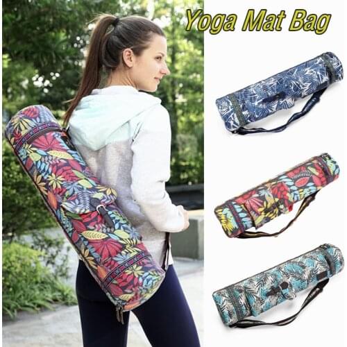 5 Colors Portable Printed Yoga Bag Waterproof Multi-function Storage Bag Pilates Sports Mat Fitness Dance Gym Mat Cover