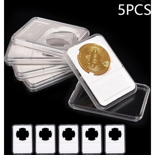 5Pcs 30mm Commemorative Coin Storage Box Case Protector PCCB Protector NGC PCGS Grade Collection Box High Quality