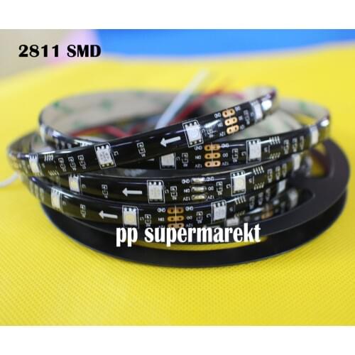 5Mx10 rolls WS2811 IC 5050RGB Dream Color 30LED/M DC12V Pixel Strip black PCB