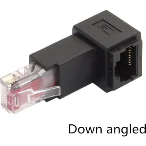 8P8C FTP STP UTP Cat 5e Male to Female Lan Ethernet Network Extension Adapter 90 Degree