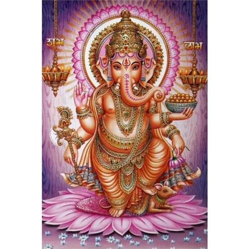 5D DIY Full Round/Square Diamond Painting Buddha Ganesha 3D Embroidery Cross Stitch Rhinestone Mosaic Home Decor Gift Y257