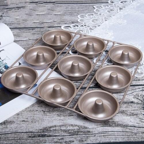 9 Cavity Donut Pan Non-stick Cake Mold Baking Tool Chocolate Dessert Fondant Mould Bagels/Muffins Delicacies Bakeware