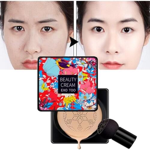 BB Air Cushion Mushroom Head CC Cream Face Concealer Makeup Foundation Cream Cushion Compact Moisturizing Korean Cosmetics TSLM1