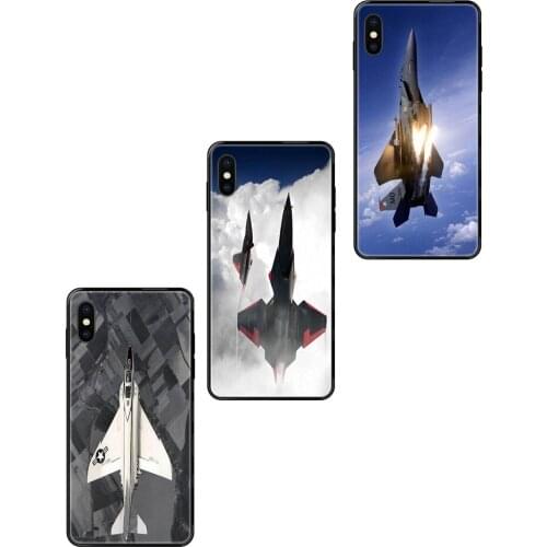 Black Soft TPU Phone Case Skin Cover Super Fixed Wing Aircraft For Samsung Galaxy S5 S6 S7 S8 S9 S10 S10e S20 edge Lite Plus