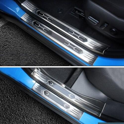 For Toyota Rav4 2020 2021 Accessories Car Stainless Steel Door Sill Scuff Plates Cover Welcome Pedal Trim Modificate Car Styling