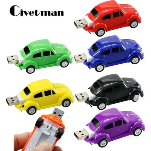Creative USB Flash Drive Germany Beetle Car Pen Drive 8GB 16GB 32GB 64GB 128GB Pendrive Memory Disk 256GB Mini Car Memory Stick