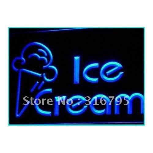 I462 Newest Ice Cream Shop Cafe Logo LED Neon Light Light Signs On/Off Swtich 20+ Colors 5 Sizes