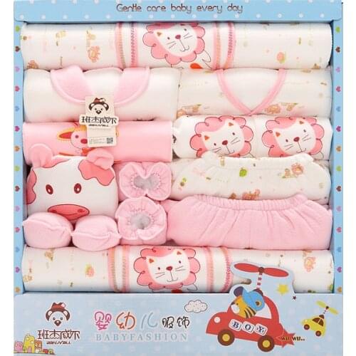 18 Piece Set Baby Clothes Kids Cotton Newborn Baby Clothing Gift Box Lion Infant Clothing Baby Outfit Newborn Clothes Box