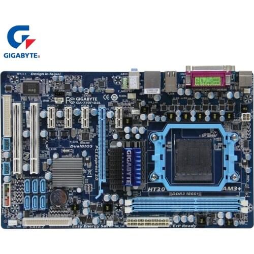 Gigabyte Motherboard GA-770T-D3L Original DDR3 Computer Mainboard Boards 770 770T-D3L CPU Socket AM3 770T Used 780T-D3L Used