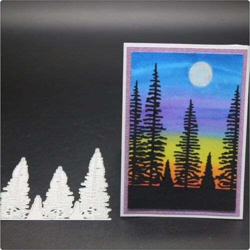 YINISE Trees Background Cut Metal Cutting Dies For Scrapbooking Stencils DIY Album Cards Decoration Embossing Folder Die Cuts