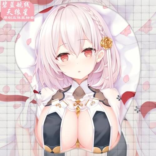 Anime Azur Lane Figure 3d Anime Girl Soft Gel Gaming Mouse Pad Mousepad Wrist Rest Gifts Man Adult Toy