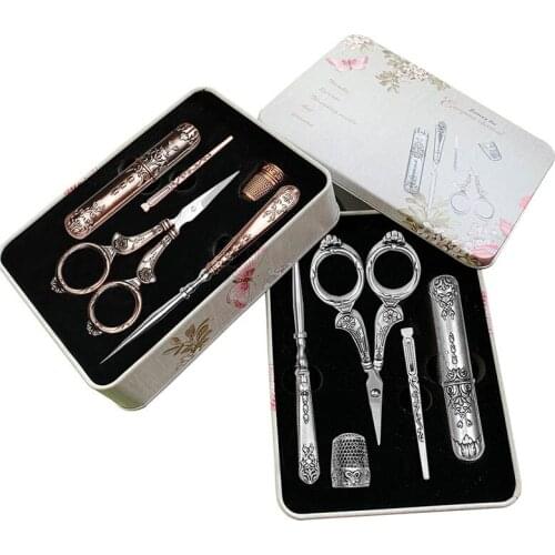 SHWAKK 15pcs Embroidery Scissors Kits Fabric Cutter Embroidery Scissors DIY Craft Art cross handicraft Tailor Thread Retro Cut