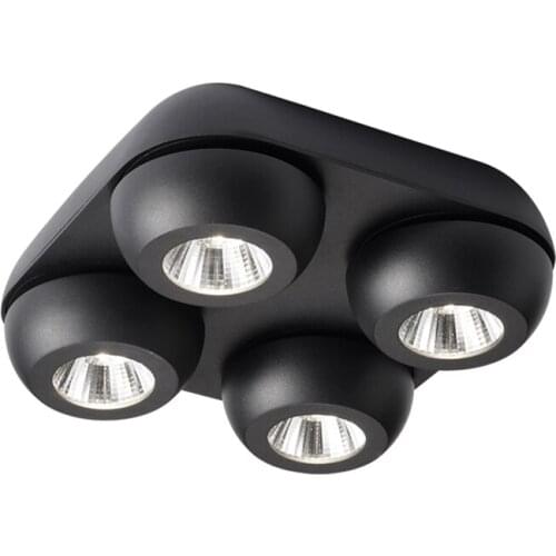 Nordic folding circular ceiling lights living room bedroom study double-headed light aisle black white COB LED ceiling lamps