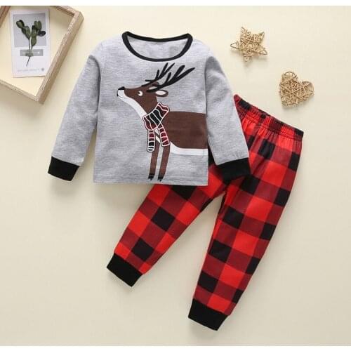 Autumn Winter 2021 Baby Boy Clothes Cotton Boy Clothing Sets Cartoon Animal Long-sleeved T-shirt+Pants Infant Clothes 2pcs Suit
