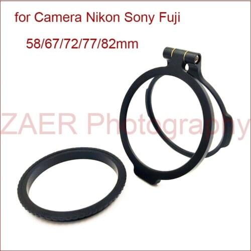 58/67/72/77/82mm Camera Lens Adapter Flip ND Filter Switching Bracket Quick Release Mount for Camera Nikon Sony Fuji