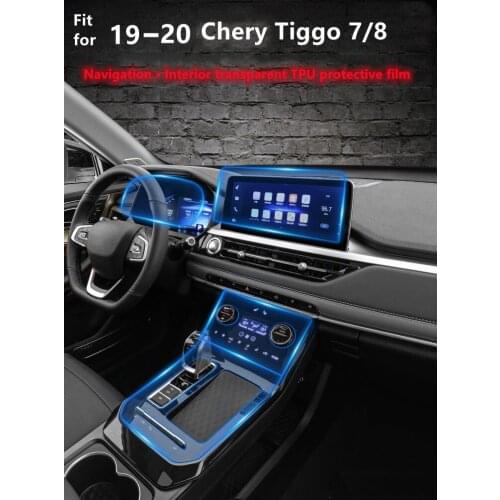 Lsrtw TPU Car Gear Dashboard Gps Navigation Screen Film Protective Sticker for Chery Tiggo 7 7pro 8 2019 2020 2021 Anti-scratch
