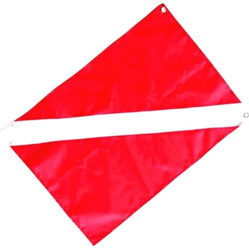 Scuba Dive Diver Down Flag Safety Signal Marker Banner Kayak Marine Boat Flag 50 x 35 cm for Water Sports Swimming Diving
