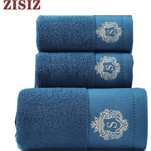 1PC 100% Cotton Towel 34x74cm Embroidered Towels Comfortable Beach Bath Towels for Adults Quick-Dry Soft Face Towels Absorbent
