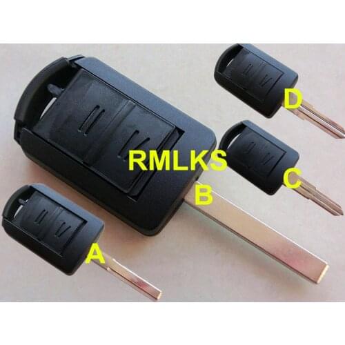 RMLKS Fit For Vauxhall For Opel Corsa Agila Meriva Combo 2 Button Remote Key FOB case Shell with uncut blade