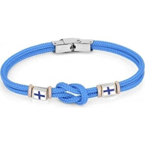 Runda 2021 Fashion Stainless Steel Men Enamel Rope Bracelet Nylon String Causual Style