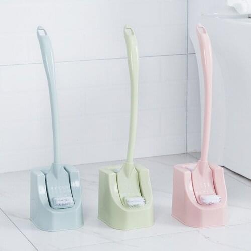 Corner Decontamination Belt Base Curved Long Handle Brush Double-sided Toilet Brush Set Cleaning Tool Bathroom Accessories