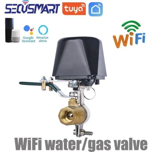 Tuya Smart WiFi Gas Valve Water Valve Compatible with Alexa Google Home Shut Off Controller