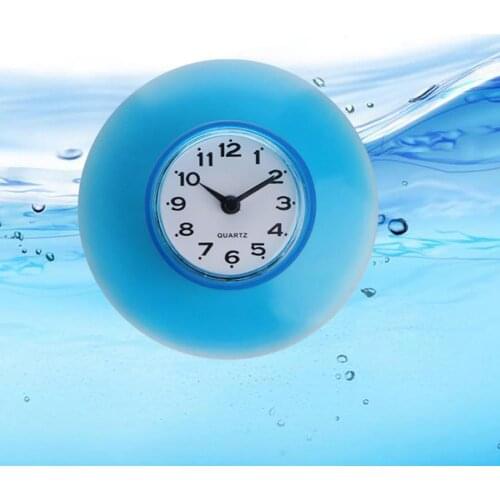 Waterproof Bathroom Kitchen Round Suction Cup Refrigerator Wall Clock Decor Cute Wall Decoration