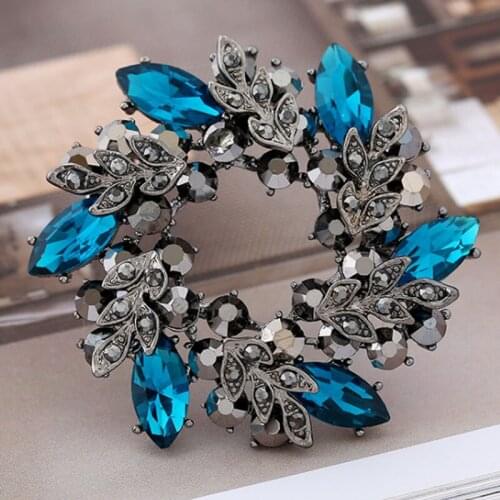 12pcs/lot selling flower Brooches For Women Wedding Bridal Jewelry Fashion Womens Party Hijab Pins can mixed color one lot