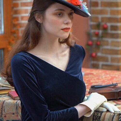 Autumn Original Design Winter Women Vintage Elegant Slim Luxury Handmade Embroidery Beading Mesh Patchwork Velvet Dress