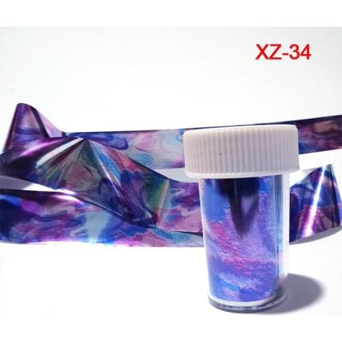 1 Roll (4*120 cm ) Sea Style Nail Foil Foil Holo Blue Purple Nail Art Decal Design Holo Manicure Paper Nail Decal Nail Sticker