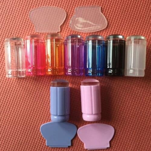 1PC 2.8cm Nail Art Stamper Clear Nail Art Stamper Silicone Stamping Heads Clear Stamper Jelly head(1-Replacement Piece / 2.8 cm)