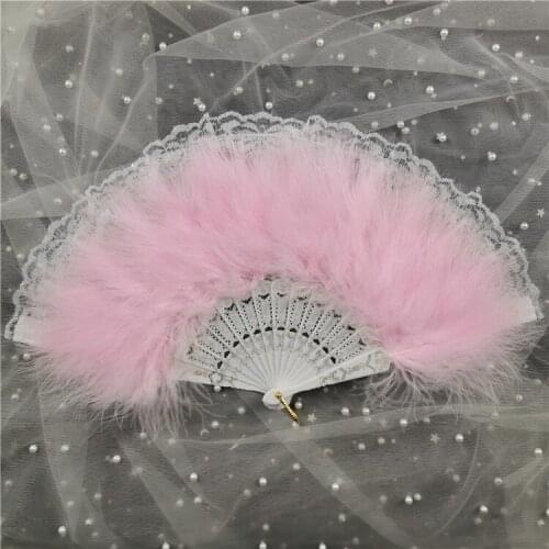 10pcs Gothic Folding Hand Fan Feather Lolita Vintage Fans Handheld Art Craft for Women Wedding Party Decoration Costume Dress Up