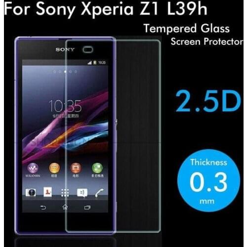2.5D Tempered Glass For Sony Xperia Z1 L39H High Quality Protective Film Explosion-proof Screen Protector for C6903 C6906