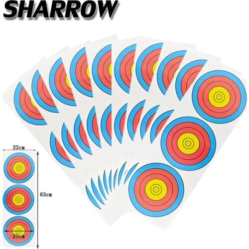 20pcs Archery Target Paper Shooting Practice Aims Point Paper For Indoor Outdoor Hunting Training Bow And Arrow Accessories