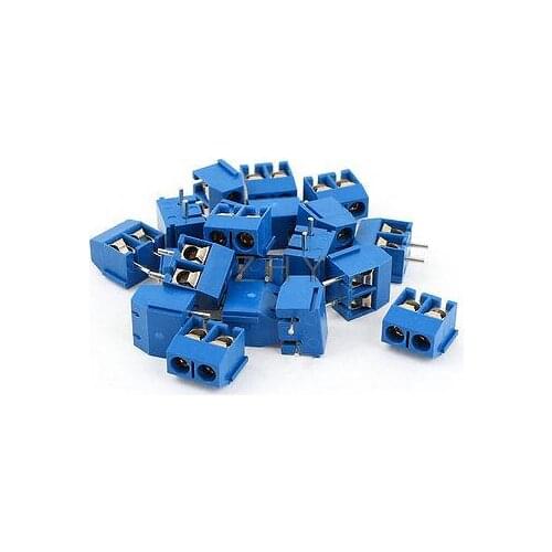 20 Pcs 5.08mm Pitch 2Pin Pluggable Type PCB Screw Terminal Block Connectors Blue