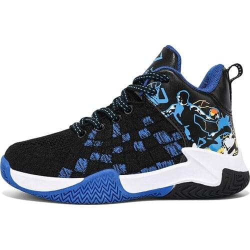 2021 Outdoor Sports Kids Sneakers New Style Boys Basketball Shoes Anti-skid Shoes Children Sport Trainer Shoes Basket Sport