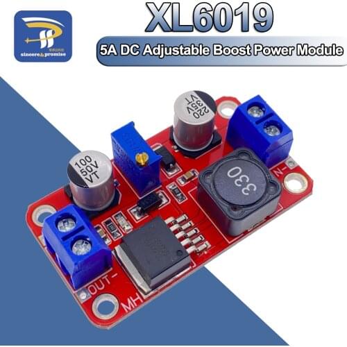 5A DC-DC Step Up Power Module Boost Volt Converter 3.3V-35V To 5V 6V 9V 12V 24V XL6019 Adjustable Output Regulator