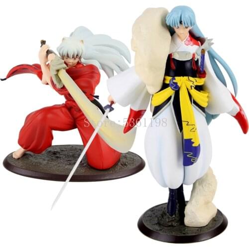 Anime Figure Inuyasha Sesshoumaru Inuyasha 1300# PVC Action Figure Toys GK Statue Inuyasha Collection Model Doll Gift 18cm
