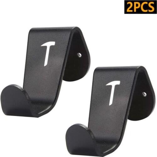 Car Accessories 2pcs Fit for Tesla Model 3/S/X car Seat Headrest Hook Black Hanger Holder auto accessorie -2020