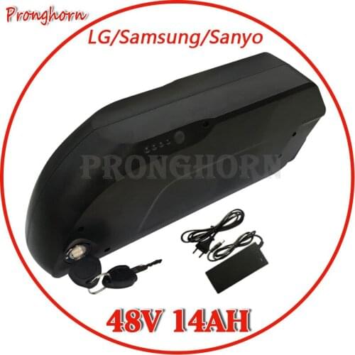 Free Customs Fee 48V 14AH Electric Bike Battery 750W 1000W 48V Battery Pack use LG/Sanyo/Samsung cell with 30A BMS 2A Charger