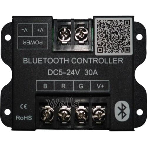 RGB LED Bluetooth-compatible Controller for RGB 5050 3528 LED Strip Lighting by Android / IOS Smartphone;DC5-24V 30A