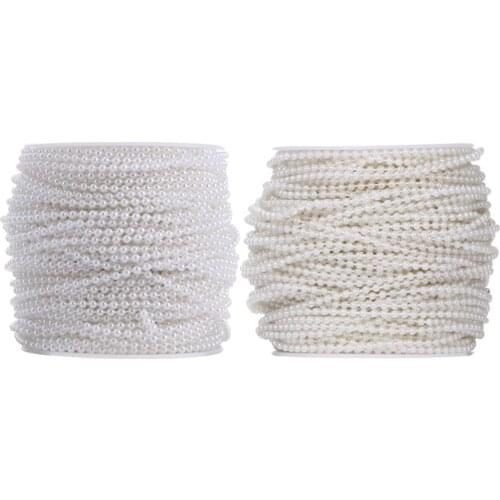 10 Meters ABS Imitation Pearl Beads Chain Trim for DIY Wedding Party Decoration Jewelry Findings Craft Accessories