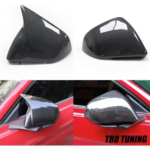Carbon Fiber Mirror Cover For Ford Mustang Europe Model 2014 2015 2016 2017 2018 Replacement &Add On Style Car Wing Mirror Cover