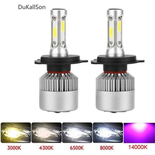 2Pcs Mini H7 LED H4 H1 H11 H8 HB4 HB3 9005 9006 LED Bulbs 3000K 6000K 12000K Ice Blue Car Driving Fog Lamp Auto Lights 12V