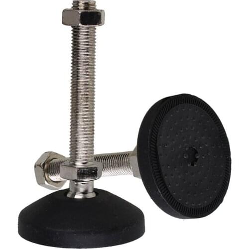 80mm Dia Nylon Base M16 x 100mm Threaded Universal Joint Adjustable Levelling Feet Furniture Glide Pad Every Pack 4Pcs 2Pcs