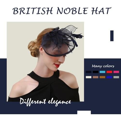 2021 New Fashion Womens Fascinator Cocktail Party Hat Womens Wedding Church Dress Fedoras Wedding Hats Цилиндр